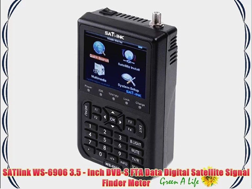 SATlink WS-6906 3.5 - Inch DVB-S FTA Data Digital Satellite Signal Finder Meter