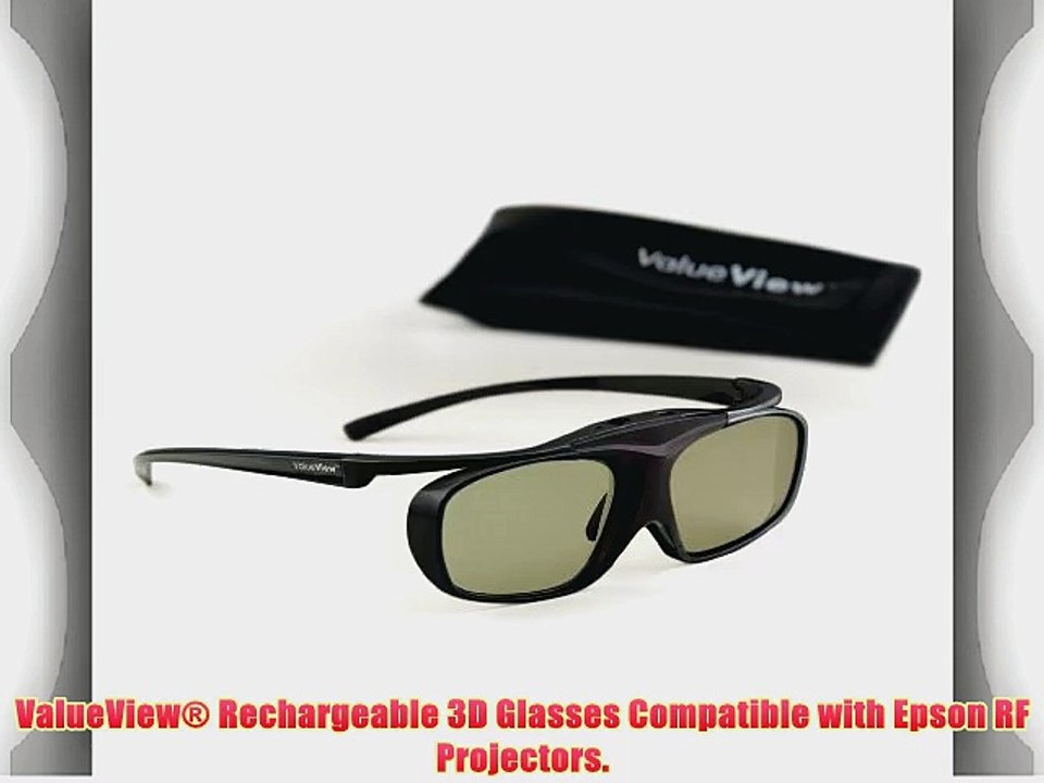 EPSON-Compatible ValueViewTM 3D Glasses for RF 3D Projectors. Rechargeable