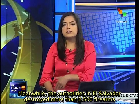 Salvadoran police destroy 2,580 confiscated firearms