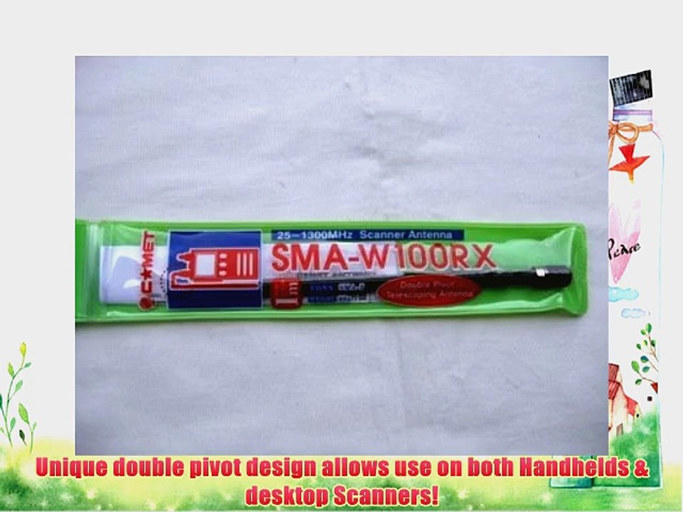 Super Wide Band SMA Radio Scanner Telescopic Antenna - Comet SMA-W100RX - SMA