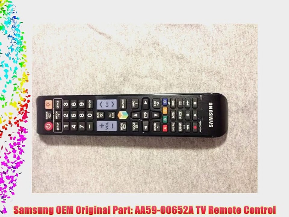 Samsung OEM Original Part: AA59-00652A TV Remote Control