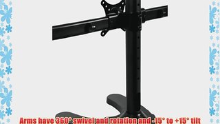 Pwr ? Triple Ergonomic 3 LCD Monitor Screen LED Tv Table Desk Mount Stand with Base up to 24