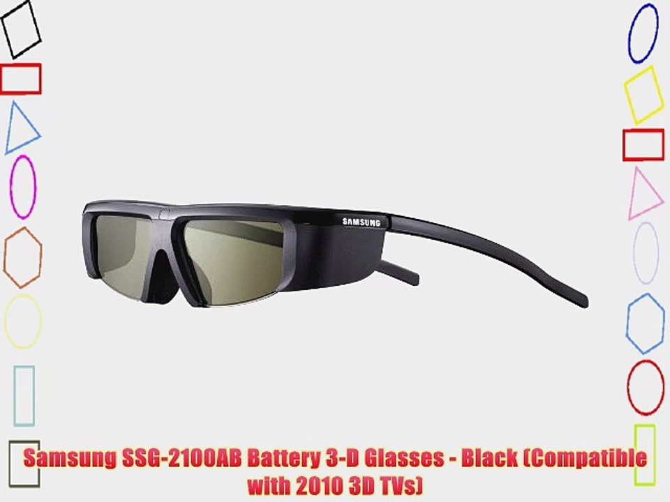 Samsung SSG-2100AB Battery 3-D Glasses - Black (Compatible with 2010 3D TVs)