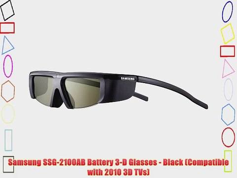 Samsung SSG-2100AB Battery 3-D Glasses - Black (Compatible with 2010 3D TVs)