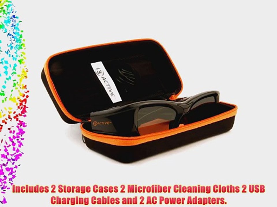 Epson? Compatible 3ACTIVE? 3D Glasses. Rechargeable. TWIN PACK