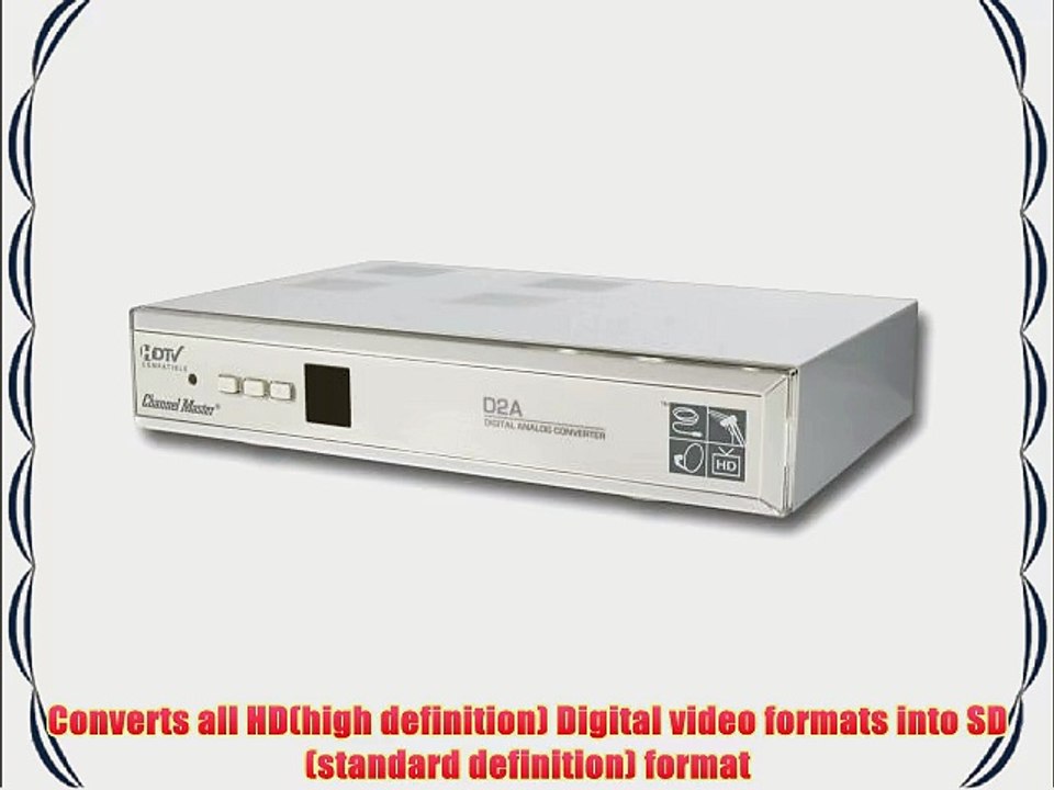 Channel Master CM-7000 Digital to Analog TV Converter Box with S-Video
