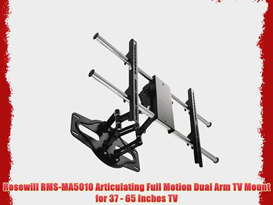 Rosewill RMS-MA5010 Articulating Full Motion Dual Arm TV Mount for 37 - 65 Inches TV