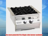 Fire Magic Fire Magic 19S0B2N0 Cast Brass Side Burner with Porcelain Cast Iron Grid Stainless Steel Stainless Steel Natu