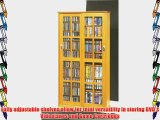 Leslie Dame MS-700 Mission Multimedia DVD/CD Storage Cabinet with Sliding Glass Doors Oak