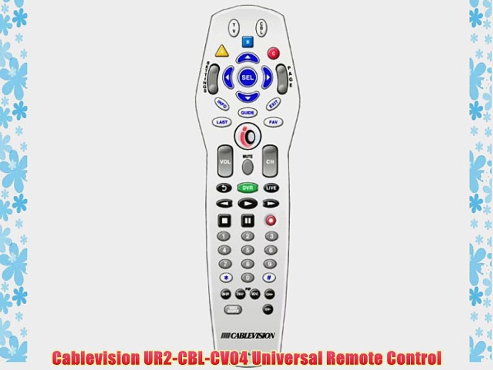Cablevision UR2-CBL-CV04 Universal Remote Control