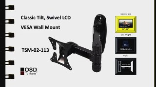 OSD Audio TSM-02-113 Full Motion Tilt and Swivel Wall Mount for 13-inch to 23-inch LCD TV