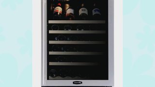 Marvel 61WCMBSGR 24Inch Wide Under Counter Wine Cellar Black Cabinet Glass and Stainless Steel Door