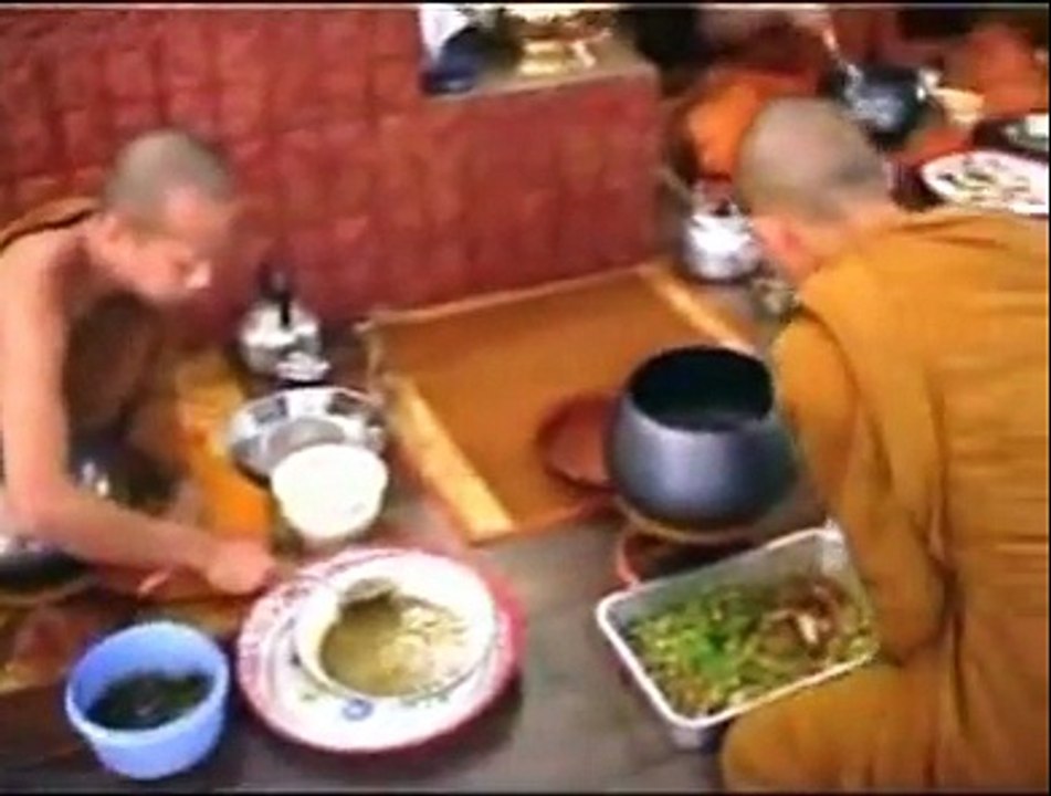Buddhist Monks in a Chinese Village Monastery