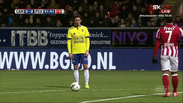 Daniel de Ridder 1:2 | Cambuur - PSV Eindhoven 24.01.2015 HD