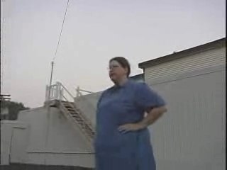 Crazy lady screaming at photographers