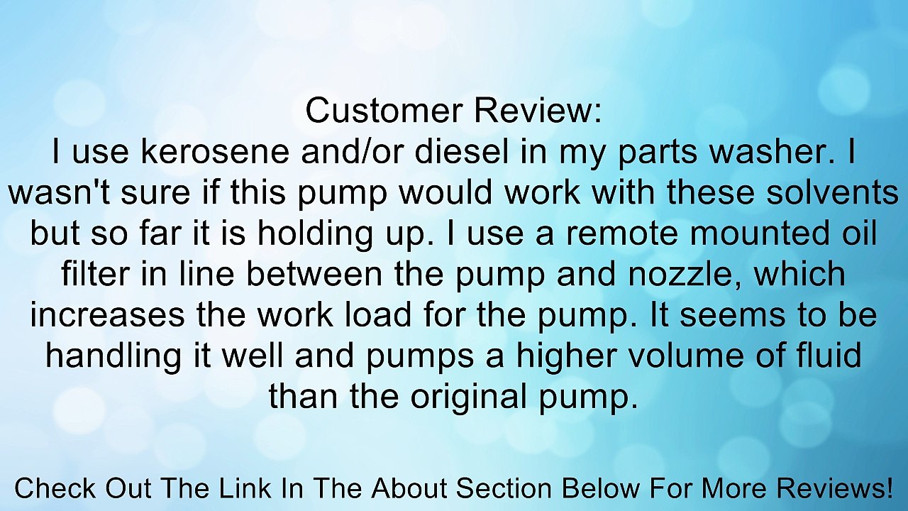 Black Bull PWP40 Parts Washer Pump Review
