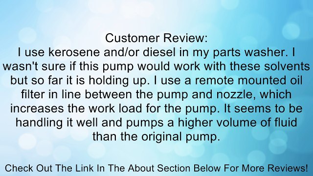 Black Bull PWP40 Parts Washer Pump Review