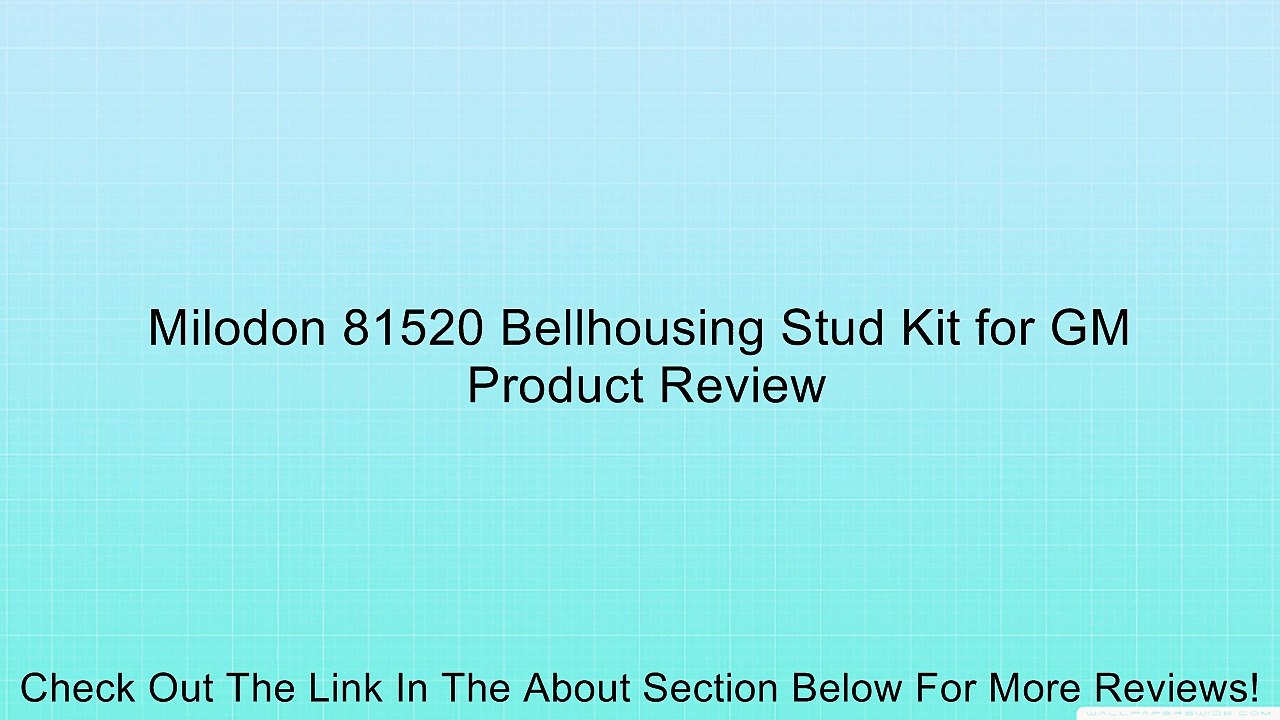 Milodon 81520 Bellhousing Stud Kit for GM Review