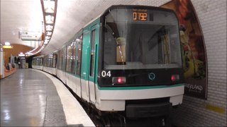 MF88 : Départ de la station Place des Fêtes sur la ligne 7bis du métro parisien