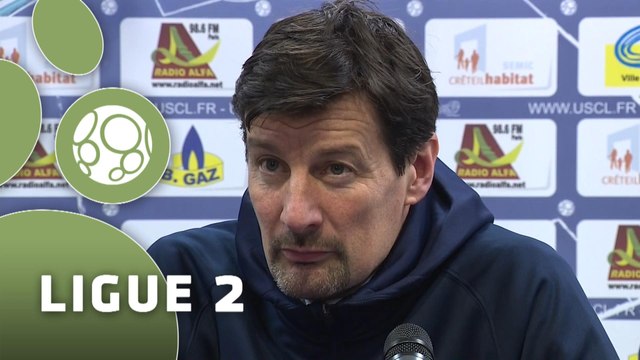 Conférence de presse US Créteil-Lusitanos - Stade Lavallois (1-0) : Thierry FROGER (USCL) - Denis ZANKO (LAVAL) - 2014/2015