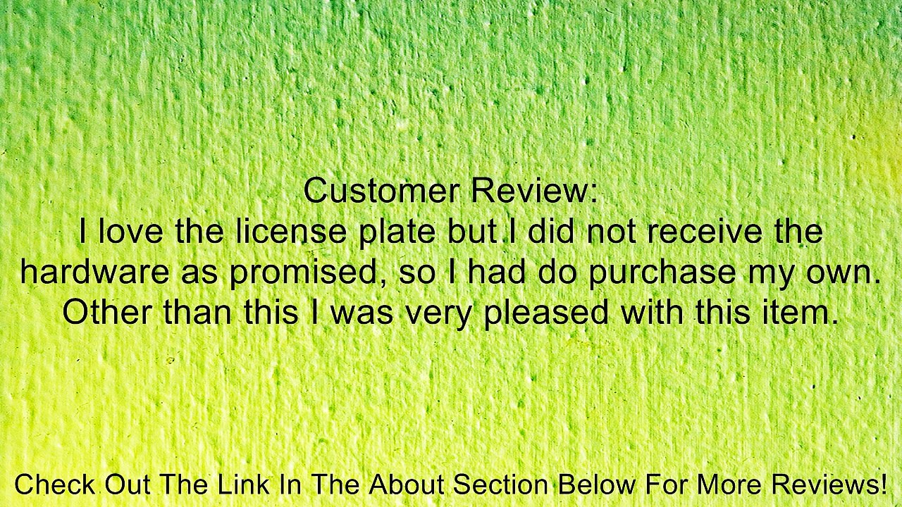 Nissan Maxima Half-size Chrome Steel License Plate Review