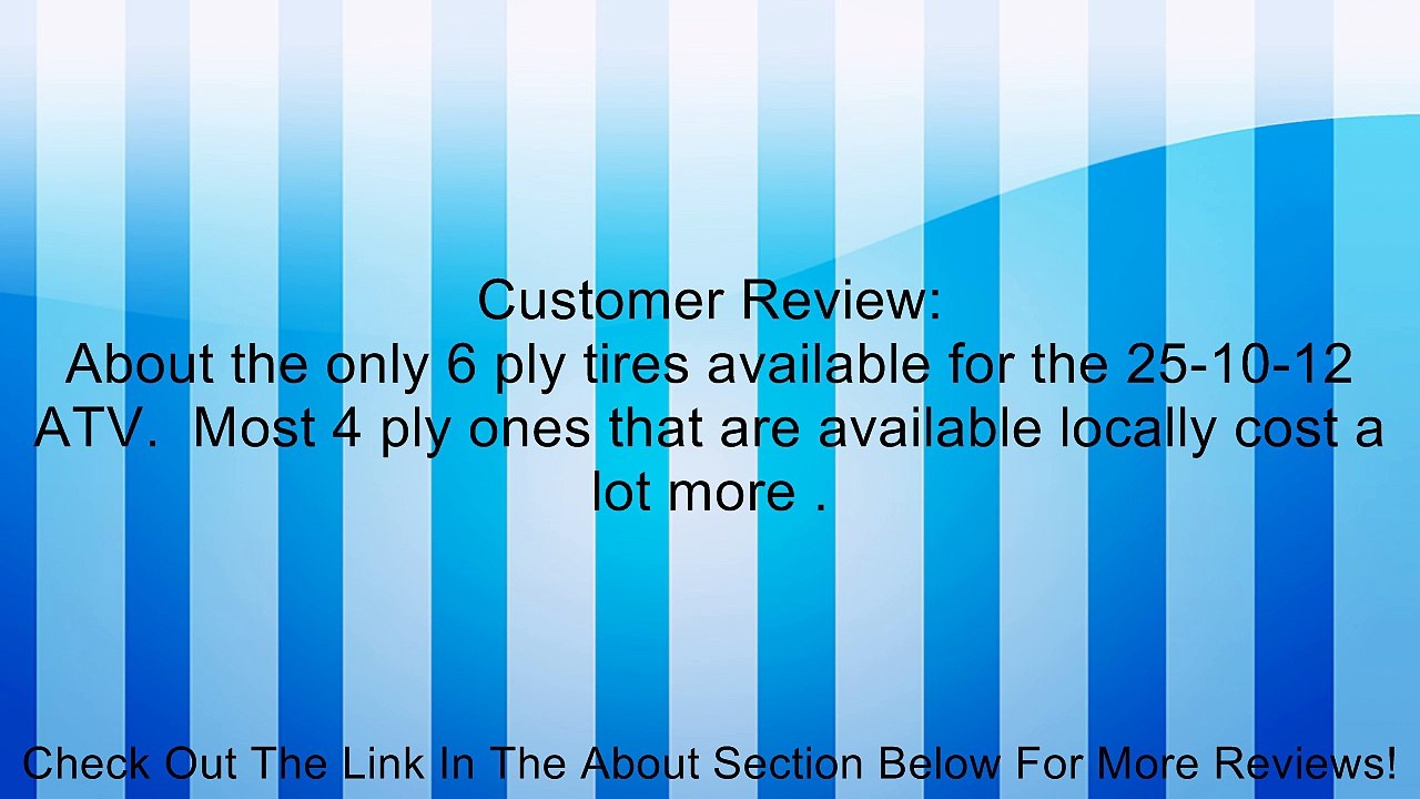 Blackstone/ OTR 350 Mag Off Road Front/Rear 6 Ply 25x10.00-12 ATV Tire Review