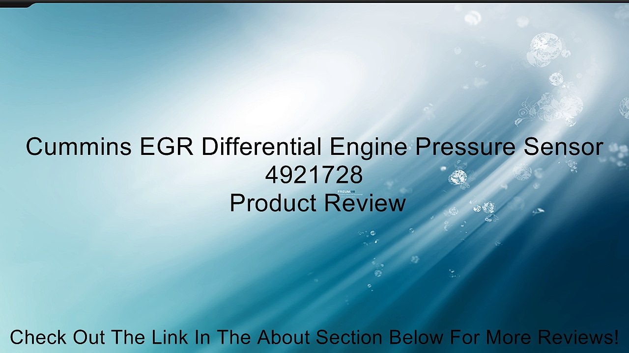 Cummins EGR Differential Engine Pressure Sensor 4921728 Review
