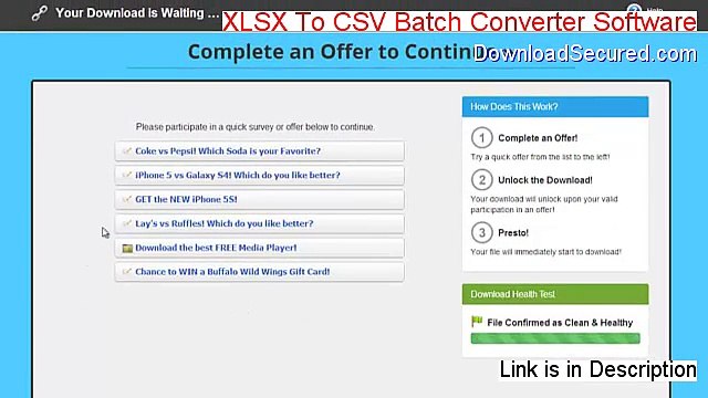 XLSX To CSV Batch Converter Software Free Download [Free of Risk Download]