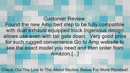 AMP RESEARCH 75300-01A BED STEP- 07-10 Chevy Silverado/GMC Sierra & 2011 no HD Review