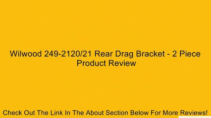 Wilwood 249-2120/21 Rear Drag Bracket - 2 Piece Review