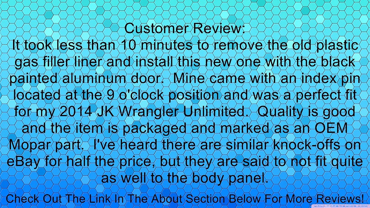 2007-2014 Jeep Wrangler 4-Door Black Fuel Filler Door OEM Review
