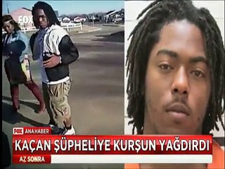 Polis kendisine dirsek atıp kaçan şüpheliyi kurşun yağmuruna tuttu