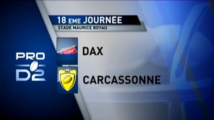 PRO D2 – Dax-Carcassonne : 6-15 - J18 – Saison 2014-2015