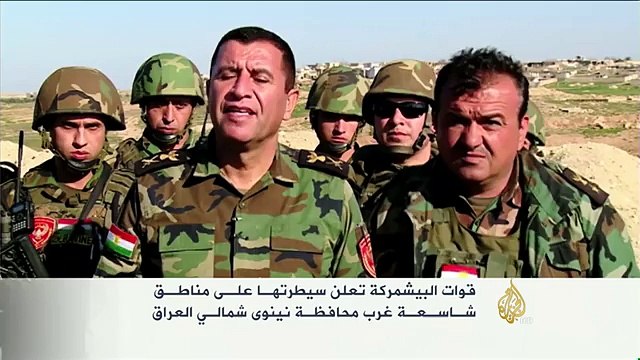 قوات البشمركة تسيطر على مناطق بمحافظة نينوى