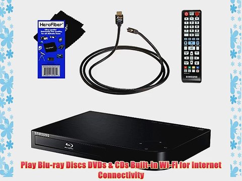 Samsung BD-F5700 Wi-Fi Blu-Ray Player with Remote Control High-Speed HDMI Cable with Ethernet