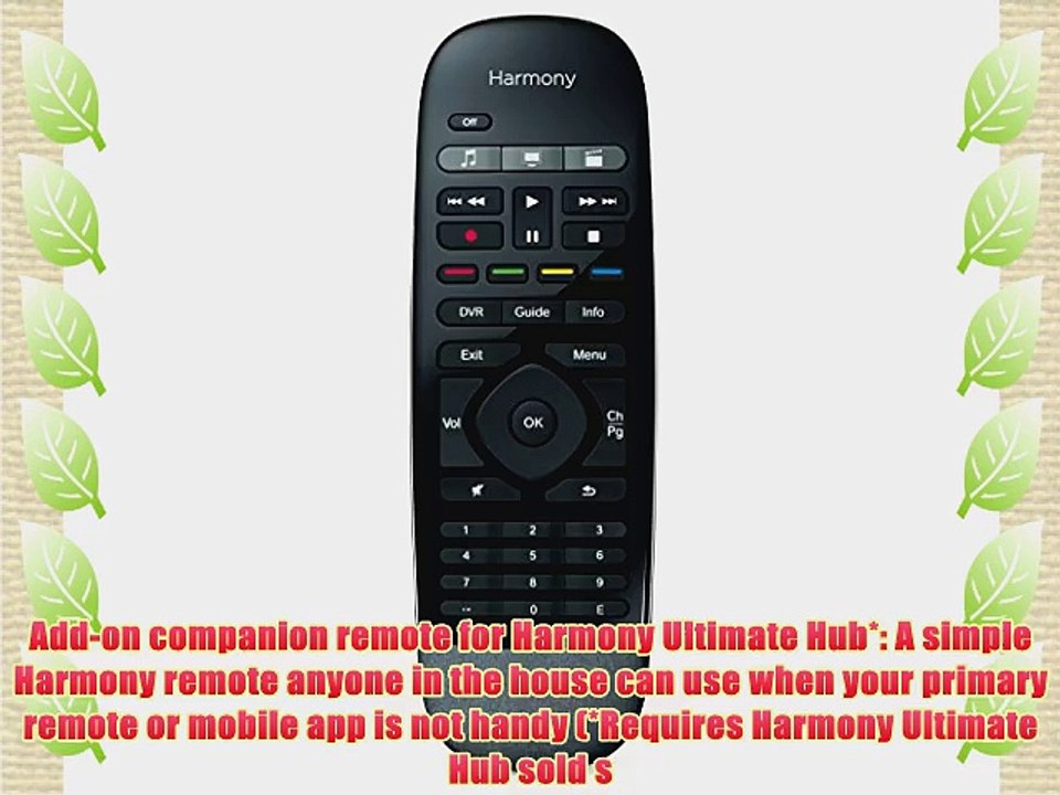 Logitech Harmony Smart Control Add-On Companion Remote for Harmony Ultimate Hub (915-000245)