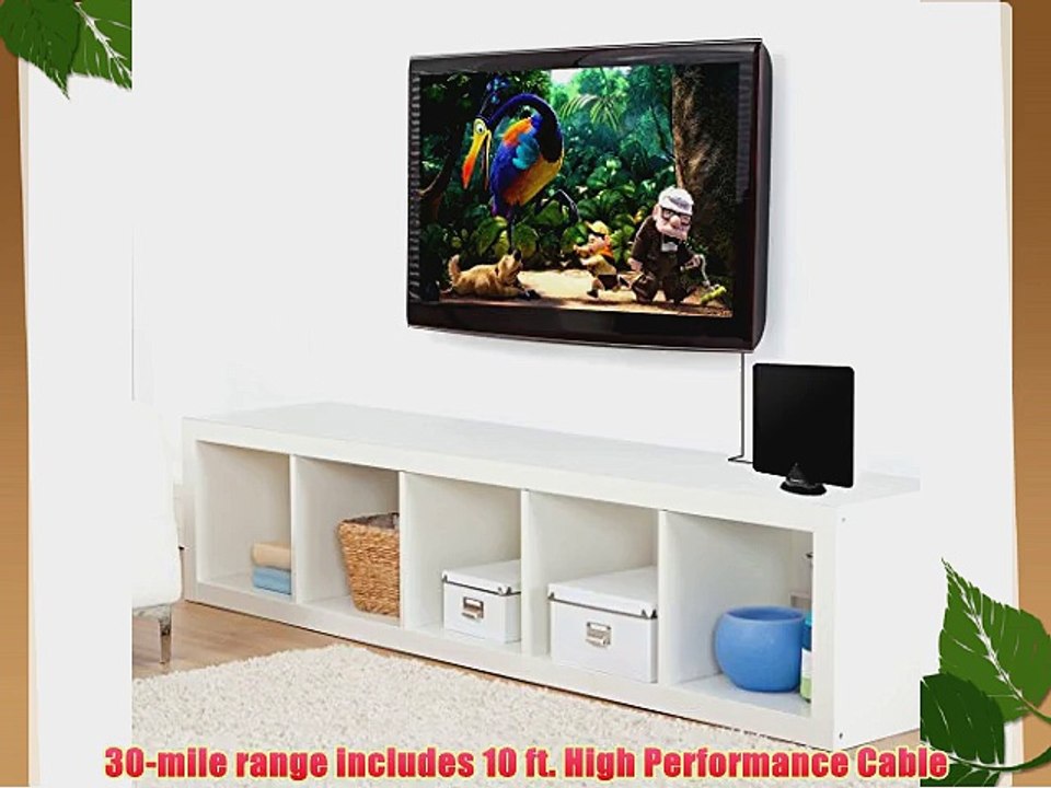 HDTV Antenna Liger? Ultra-Thin Indoor Antenna - Receive HD Television Signals for Free - Plugs