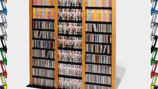 Prepac Oak Triple Barrister Media (DVDCDGames) Storage Rack