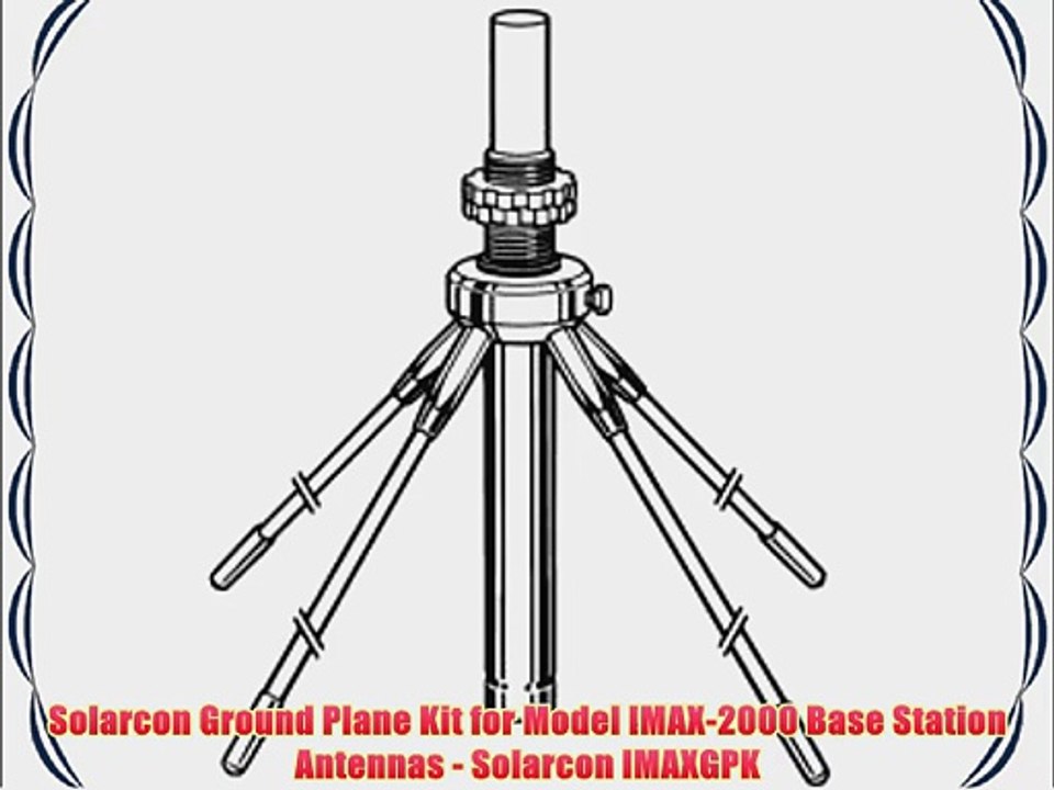 Solarcon Ground Plane Kit for Model IMAX-2000 Base Station Antennas - Solarcon IMAXGPK