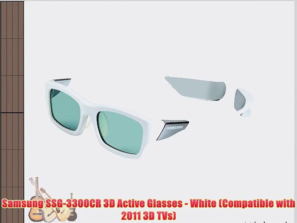 Samsung SSG-3300CR 3D Active Glasses - White (Compatible with 2011 3D TVs)