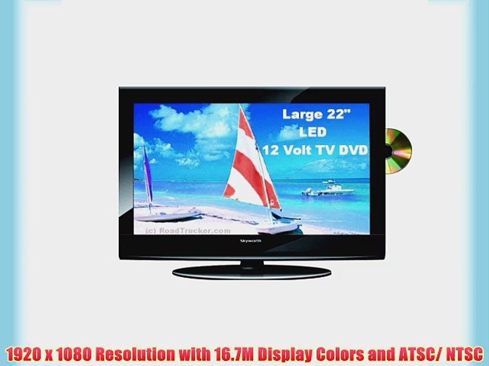 SKYWORTH 22 TV/DVD Combo with LED Backlighting and AC/DC Power SLC2219A