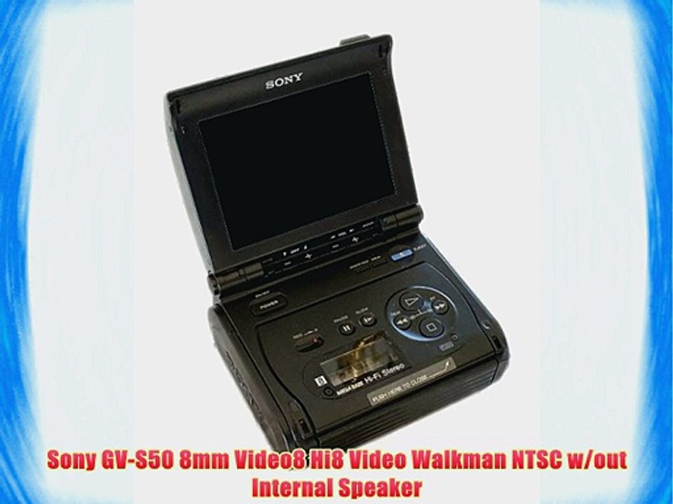 Sony GV-S50 8mm Video8 Hi8 Video Walkman NTSC w/out Internal Speaker