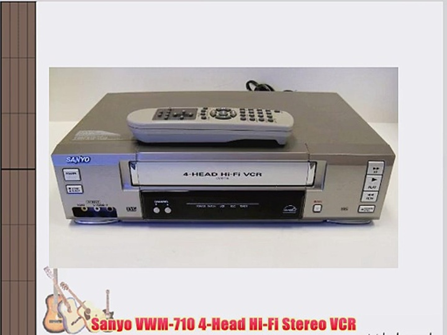 Sanyo VWM710 VCR 4 Head HiFi Stereo VHS Player Video Recorder