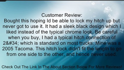 Curt 23575 Hitch Lock Review