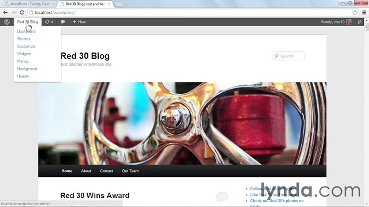 WordPress 3 Building Child Themes lecture 5 theme install