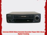 Emerson EV598 Video Cassette Recorder Player VCR 4 Head Digital Tracking