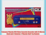 Pokemon Pikachu VCR Video Cassette Recorder with 19 Micron Head and 2 Remotes 1 Pikachu Stuff