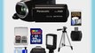 Panasonic HC-V130K Video Camera Camcorder with 32GB Card   Case   LED Video Light   Tripod