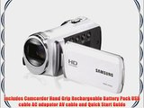 Samsung HMX-F900-WHT Camcorder (White) HD 720p Movies Video Recording w/ 52x Optical Zoom Lens