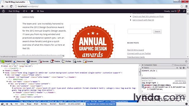 WordPress 3 Building Child Themes lecture 9 modifying